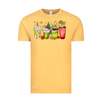 Vintage Mustard Christmas characters coffee cups Vintage Tee - MaliasSmallBusiness