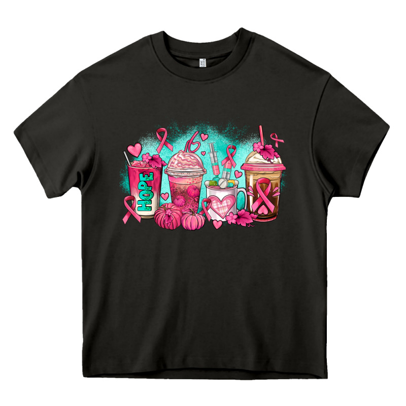 Breast Cancer  Coffee Cups Heavy Core Tee by AdoDesignShop | Teevron
