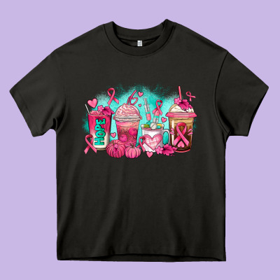 Breast Cancer  Coffee Cups Heavy Core Tee Designed By Adodesignshop