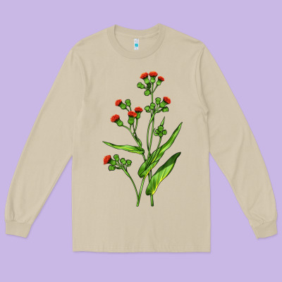 Tassel Flower Illustrations Long Sleeve Tee Designed By Lillyallendesigns