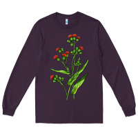 Plum Tassel Flower Illustrations Long Sleeve Tee - LillyAllenDesigns