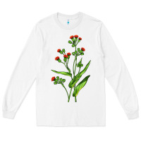White Tassel Flower Illustrations Long Sleeve Tee - LillyAllenDesigns