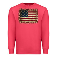 Cardinal America Flag and Leopard Premium Sweatshirt - CowCowDesign