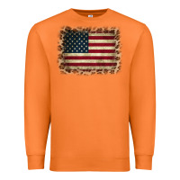 Carrot America Flag and Leopard Premium Sweatshirt - CowCowDesign