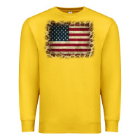 Lemon America Flag and Leopard Premium Sweatshirt - CowCowDesign