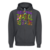 Smoke Little miss Mardi Gras Zipper Hoodie - HowdyJamesFarm