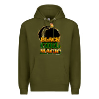Army Green Black magic girl Premium Hoodie - HowdyJamesFarm
