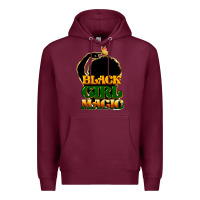 Burgundy Black magic girl Premium Hoodie - HowdyJamesFarm