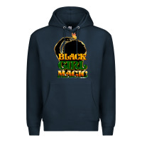 Navy Black magic girl Premium Hoodie - HowdyJamesFarm