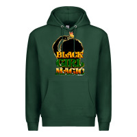 Sports Green Black magic girl Premium Hoodie - HowdyJamesFarm