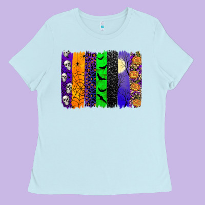 Halloween Brush Stroke Ladies Tee Designed By Jahusdesignshop