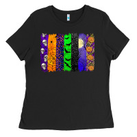 Black halloween brush stroke Ladies Tee - JahusDesignShop