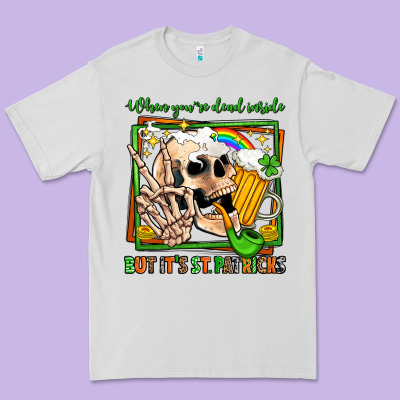 When You're Dead Inside But It's St Patricks Premium Tee Designed By Jasminsmagicworld
