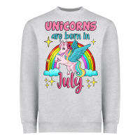 Heather Grey unicorns are born in july Heavyweight Sweatshirt - Jasminsmagicworld