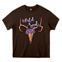 Chocolate Brown wild soul Heavy Core Tee - JahusDesignShop