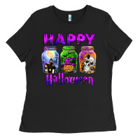Black happy halloween Ladies Tee - JahusDesignShop