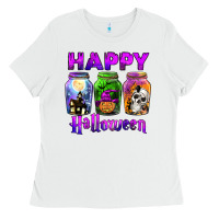 White happy halloween Ladies Tee - JahusDesignShop