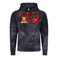 Cloud Black mamas boy with leopard Vintage Hoodie - NancyCooperArtShop