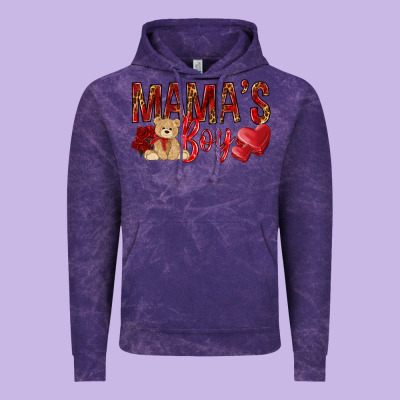 Mamas Boy With Leopard Vintage Hoodie Designed By Nancycooperartshop