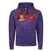 Cloud Purple mamas boy with leopard Vintage Hoodie - NancyCooperArtShop