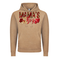 Vintage Coffee mamas boy with leopard Vintage Hoodie - NancyCooperArtShop