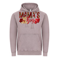 Vintage Zinc mamas boy with leopard Vintage Hoodie - NancyCooperArtShop
