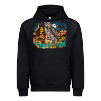 Black Happy Fall Y'all Owl Urban Hoodie - LillyAllenDesigns