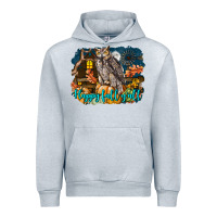 Heather Grey Happy Fall Y'all Owl Urban Hoodie - LillyAllenDesigns