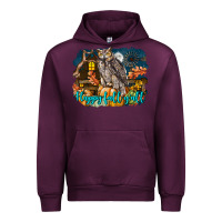 Mauve Wine Happy Fall Y'all Owl Urban Hoodie - LillyAllenDesigns