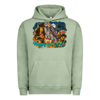 Pigment Oil Green Happy Fall Y'all Owl Urban Hoodie - LillyAllenDesigns