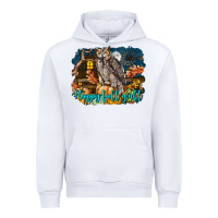 White Happy Fall Y'all Owl Urban Hoodie - LillyAllenDesigns