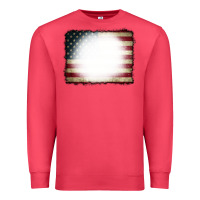 Cardinal American Flag Bleach Effect Premium Sweatshirt - CowCowDesign