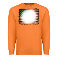 Carrot American Flag Bleach Effect Premium Sweatshirt - CowCowDesign