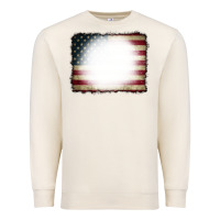 Sandshell American Flag Bleach Effect Premium Sweatshirt - CowCowDesign