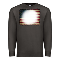 Smoke American Flag Bleach Effect Premium Sweatshirt - CowCowDesign