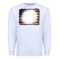 White American Flag Bleach Effect Premium Sweatshirt - CowCowDesign