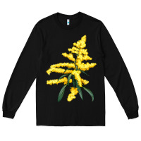 Black Botanical Goldenrod Illustrations Long Sleeve Tee - LillyAllenDesigns
