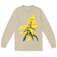 Mushroom Botanical Goldenrod Illustrations Long Sleeve Tee - LillyAllenDesigns