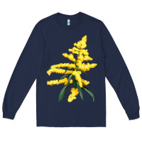 Navy Botanical Goldenrod Illustrations Long Sleeve Tee - LillyAllenDesigns