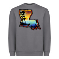Storm louisiana  sunset map Heavyweight Sweatshirt - BarkalooDesign