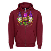 Burgundy It's the most gaudy time of the year Zipper Hoodie - HowdyJamesFarm