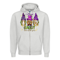 Dove Grey It's the most gaudy time of the year Zipper Hoodie - HowdyJamesFarm