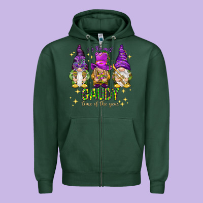 It's The Most Gaudy Time Of The Year Zipper Hoodie Designed By Howdyjamesfarm