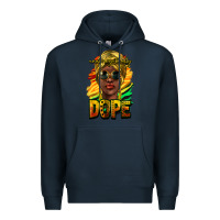 Navy Unapologetically dope afro Premium Hoodie - HowdyJamesFarm