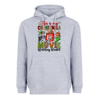 Heather Grey this is my christmas movie watching blanket Heavyweight Hoodie - OliviaCreatesArt