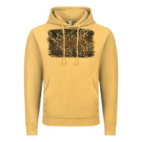 Vintage Mustard Camouflage Leopard Background Vintage Hoodie - Jasminsmagicworld