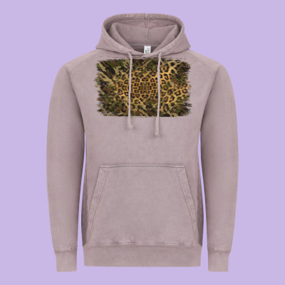 Camouflage Leopard Background Vintage Hoodie Designed By Jasminsmagicworld