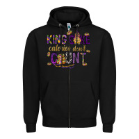 Black King cake calories don't count Zipper Hoodie - HowdyJamesFarm