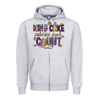 Heather Grey King cake calories don't count Zipper Hoodie - HowdyJamesFarm