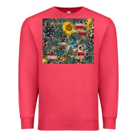 Cardinal America Flag Leopard Gemstone Sunflower Premium Sweatshirt - CowCowDesign